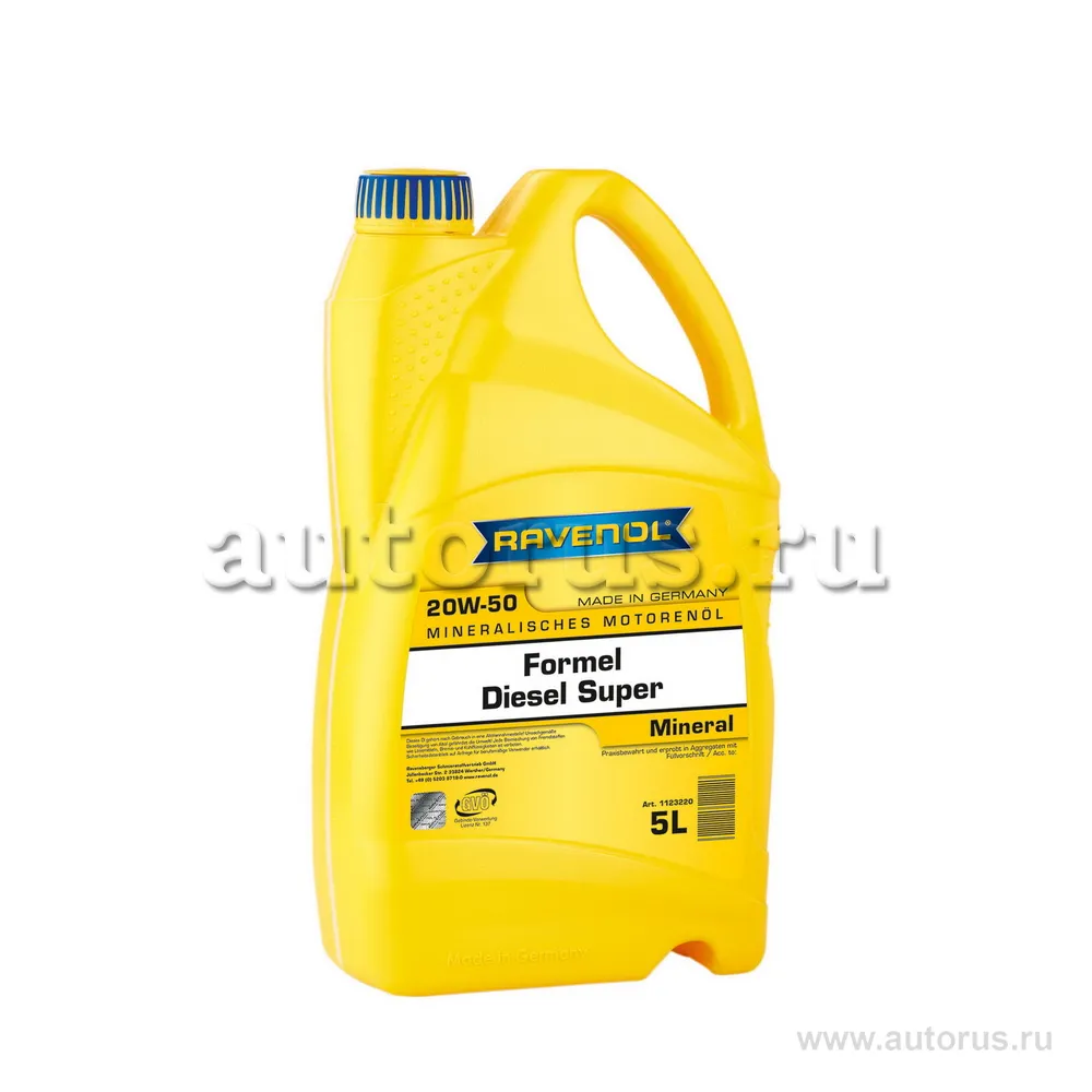 Моторное масло RAVENOL Formel Diesel Super SAE 20W-50 (5л) new 1123220-005 (4014835726451)