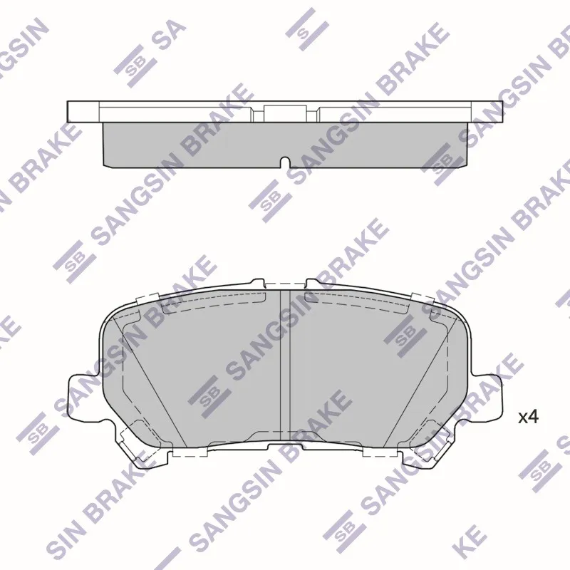 Колодки тормозные SANGSIN BRAKE SP4502