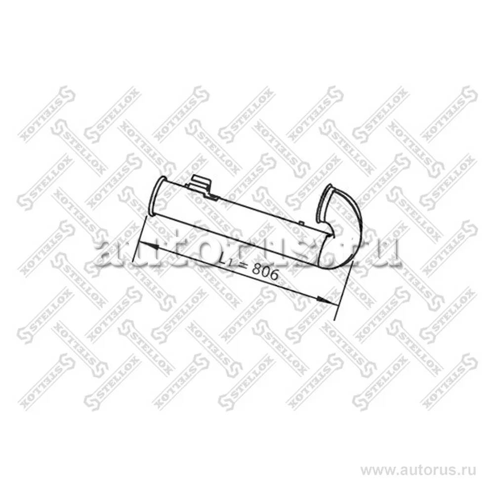 Труба глушителя выхлопная 1-изг DAF XF95 STELLOX 82-03788-SX