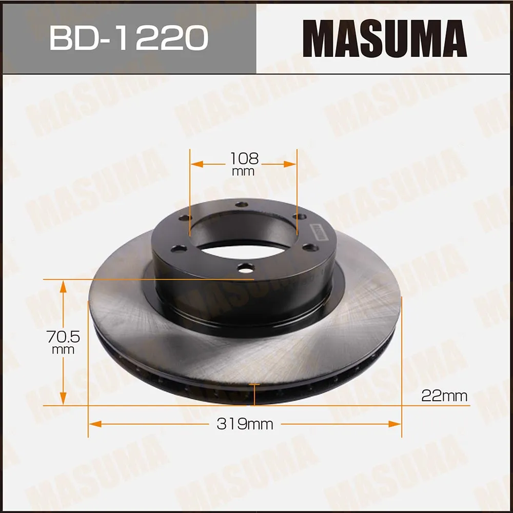 Диск тормозной передний для TOYOTA 4RUNNER MASUMA BD-1220