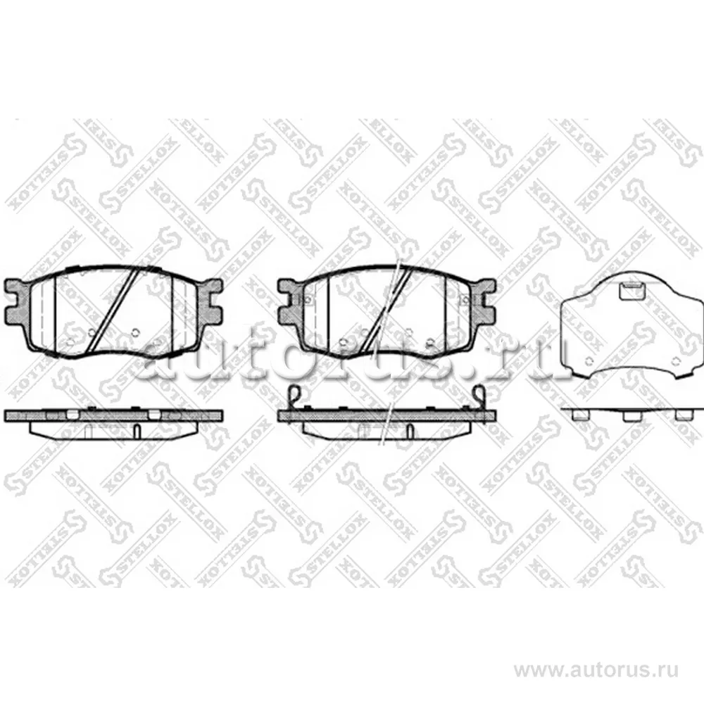 Колодки дисковые п. Kia Rio II 1.4i/1.6 STELLOX 001086L_SX