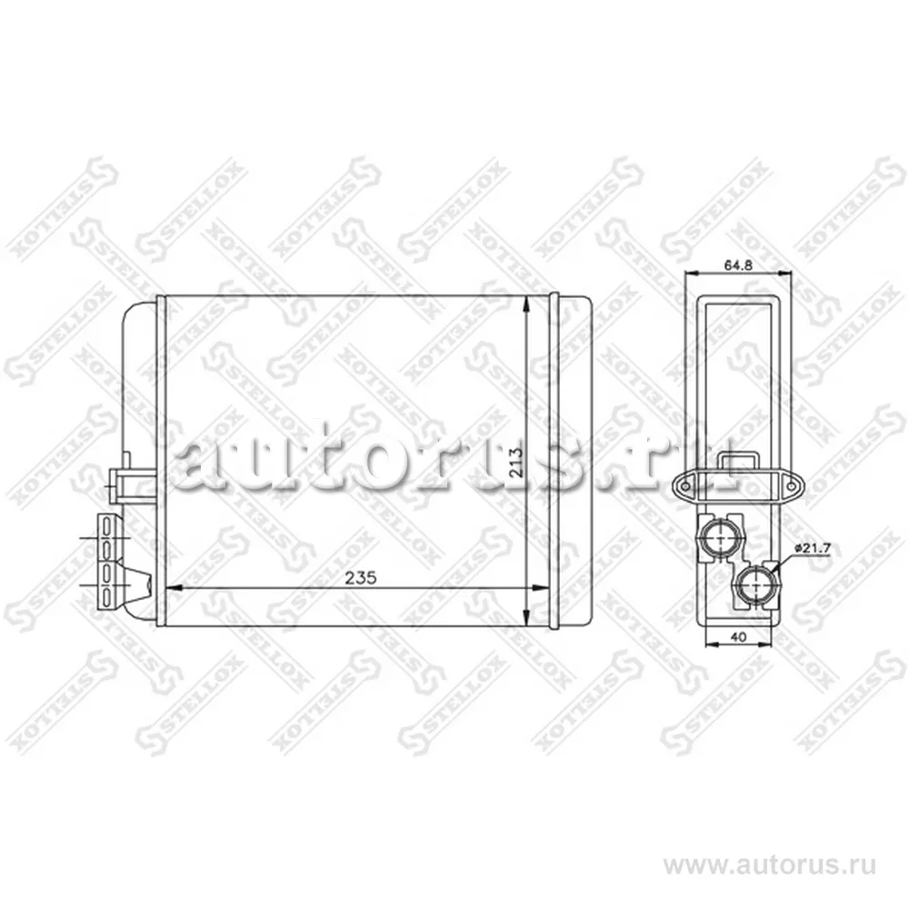 Радиатор печки Volvo S60/S80 2.0/2.4/2.5TDi 00> STELLOX 10-35087-SX