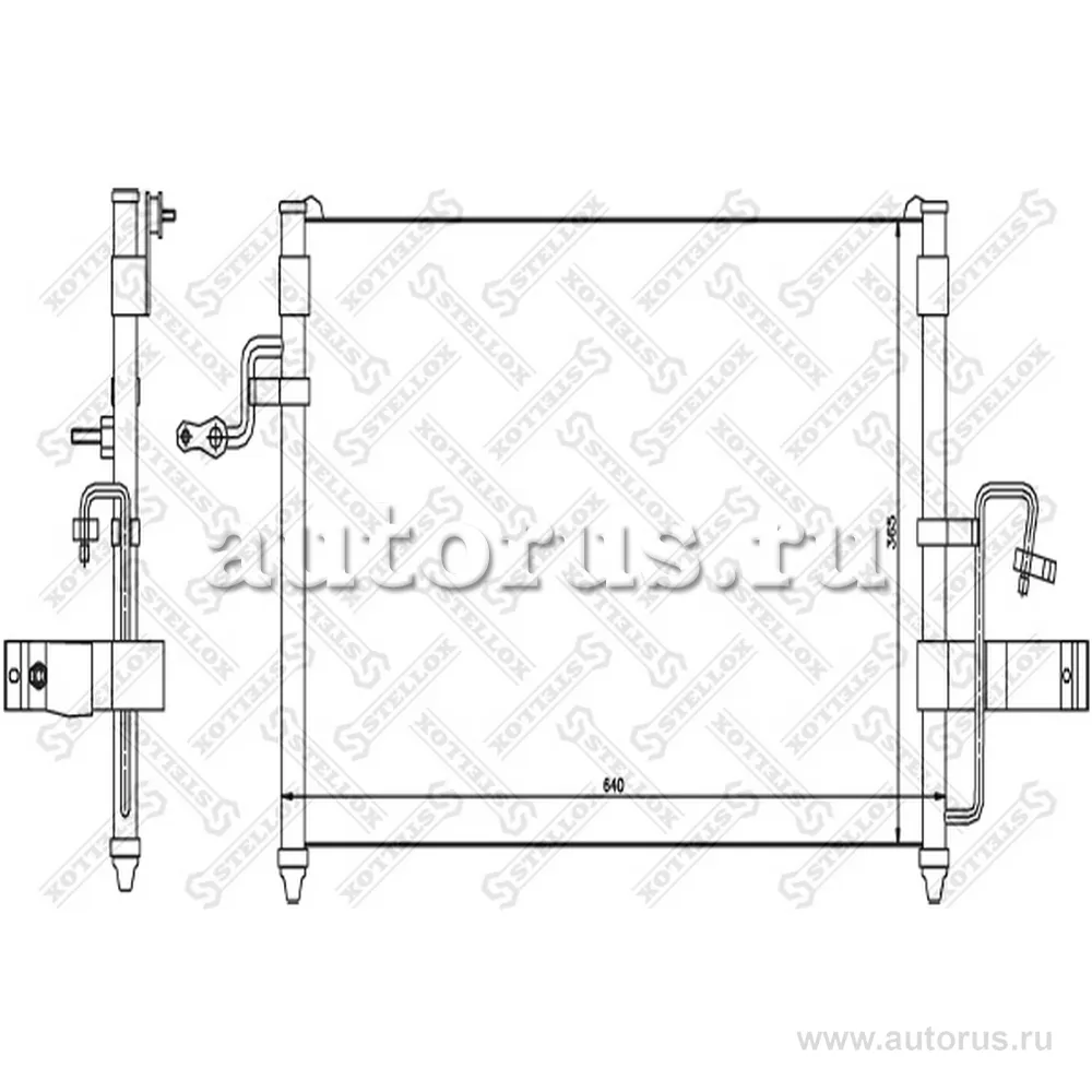 Радиатор кондиционера Daewoo Nubira 1.6/2.0 16V 97> STELLOX 10-45062-SX