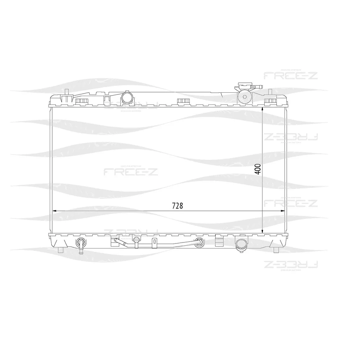 Радиатор охлаждения TOYOTA Camry 06-> FREE-Z KK0193