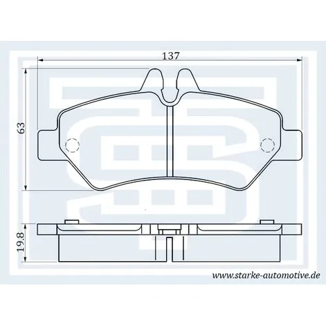 Колодки тормозные MER SPRINTER (906) задние STARKE 172-696