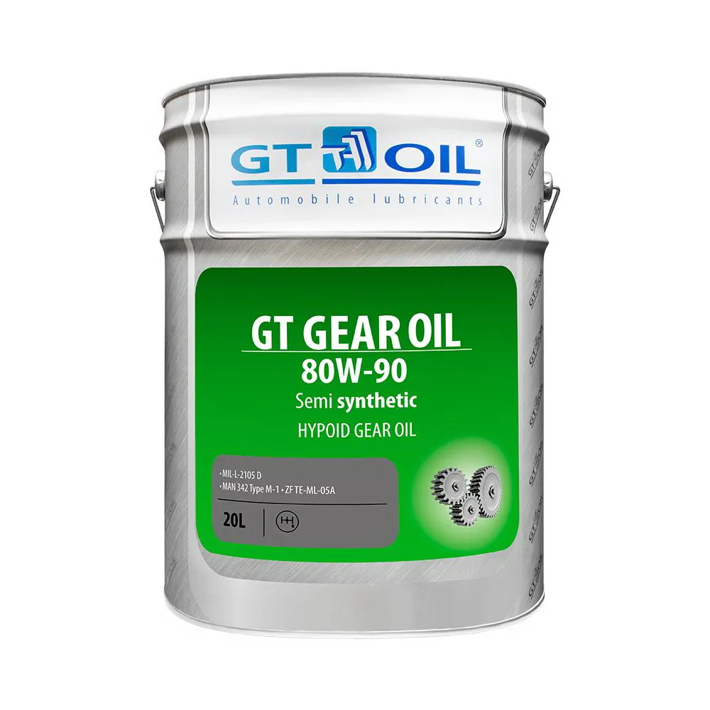 Масло трансмиссионное GT OIL GT GEAR OIL GL-4 80W-90 полусинтетическое 20 л 8809059407097