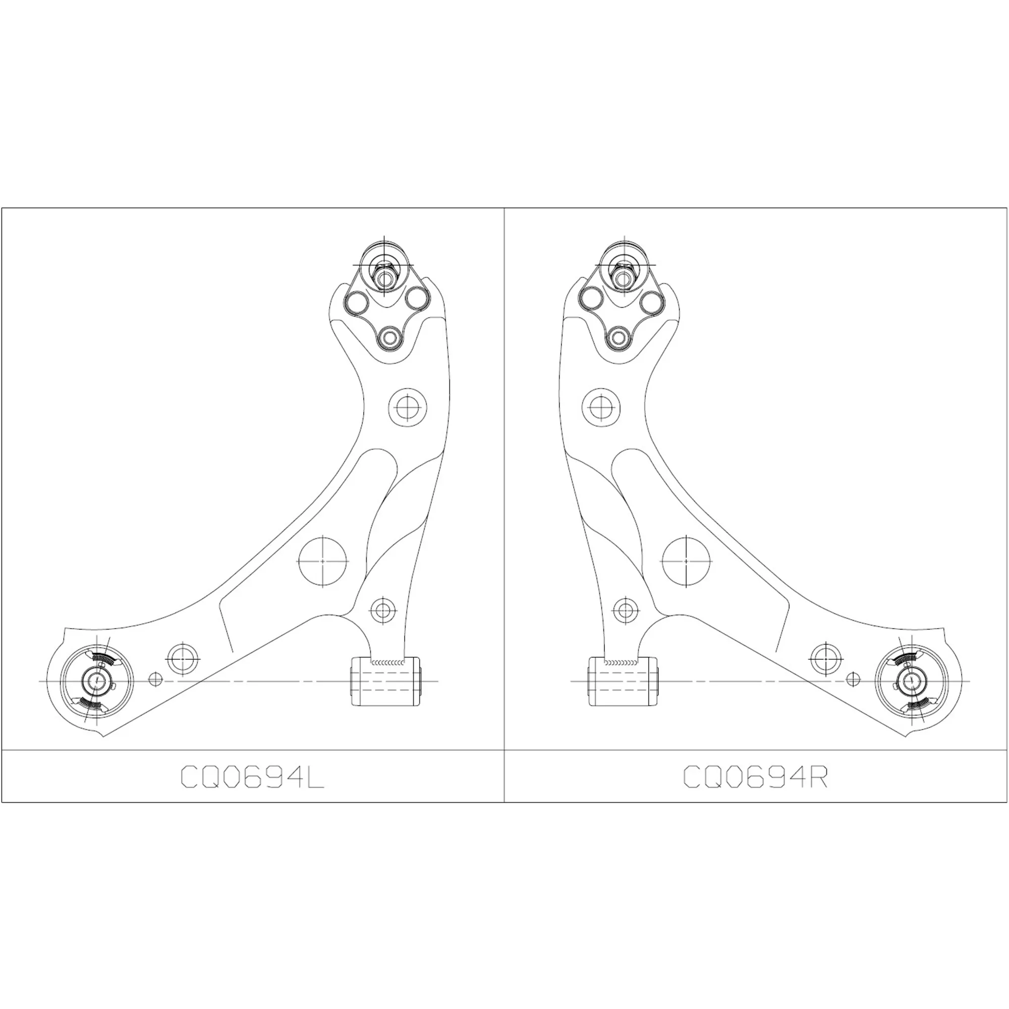 Рычаг передний L TOYOTA Corolla 2019 -> 2024 / Prius 2016 -> 2022 / CTR CQ0694L
