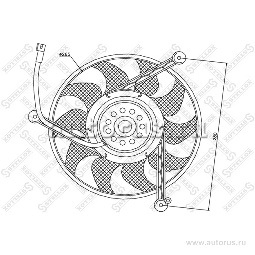 Вентилятор охлаждения VW T4 (1991-2004) STELLOX 29-99008-SX