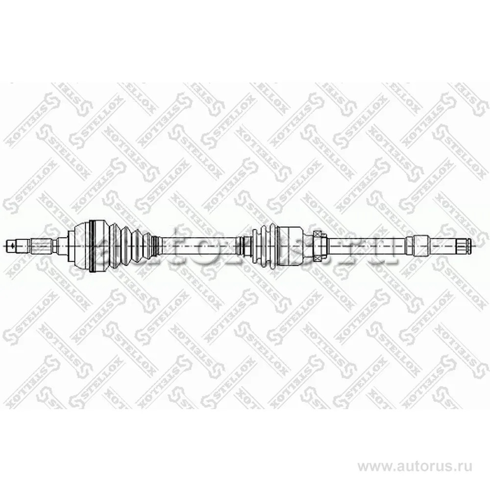 Привод правый 860mm, 20654 Citroen ZX 1.1/1.4/1.4D/1.5D 91-97 STELLOX 1581022_SX