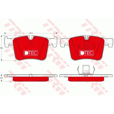 Колодки передние BMW 1 F20, 3 F30, X3 F25 GDB1942DTE