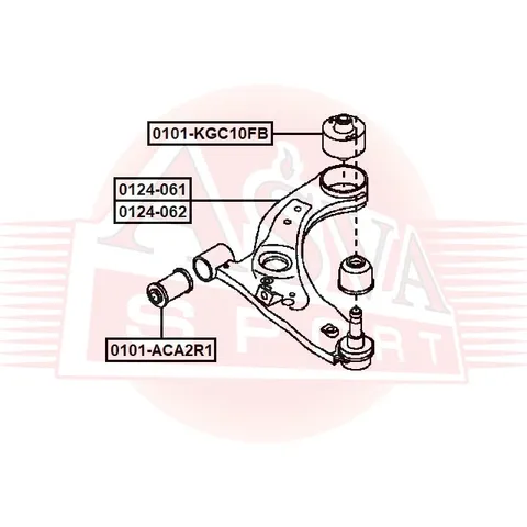 Рычаг передний правый ASVA 0124061