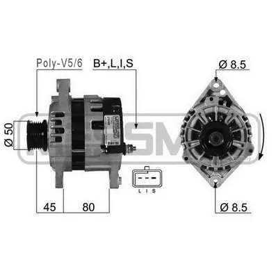 Генератор 14V 85A ERA 210388