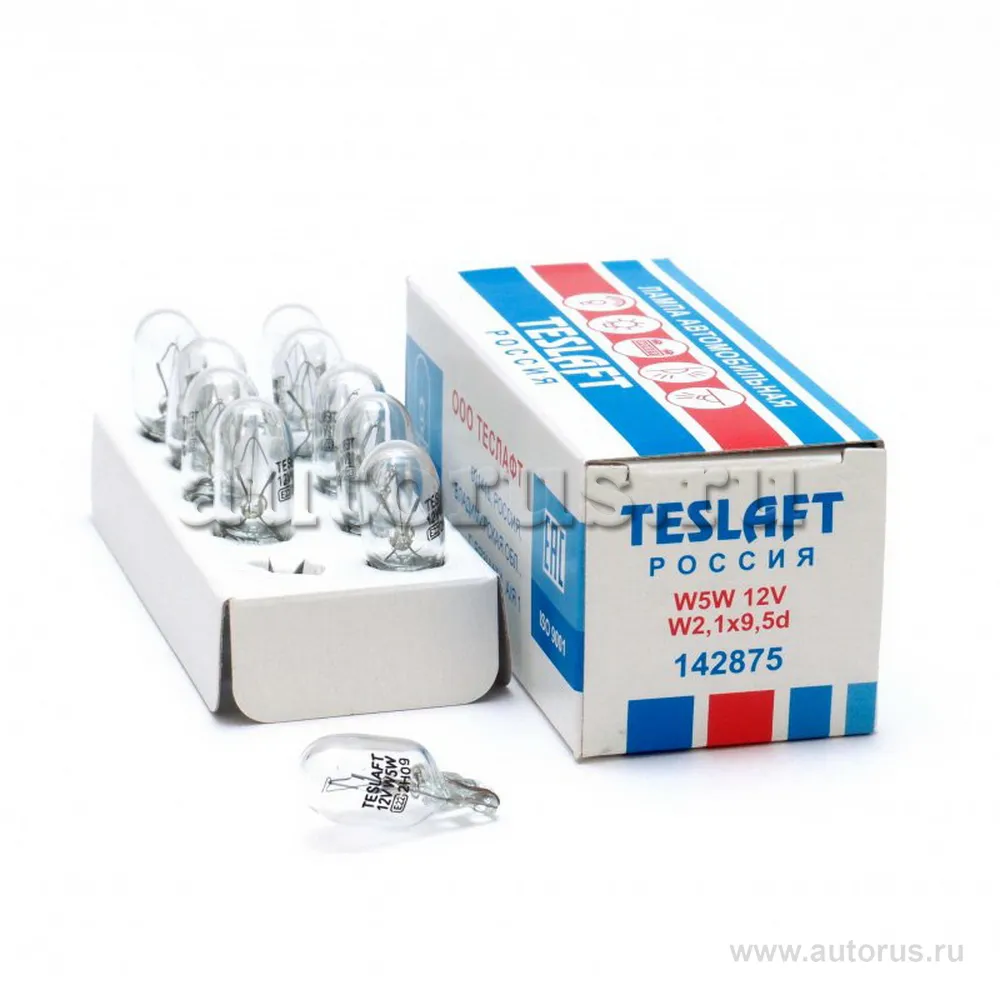 Лампа 12V W5W 5W Teslaft 1 шт. картон 142875