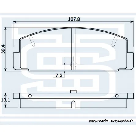 Колодки тормозные зад. MAZDA 323 VI STARKE 179-896