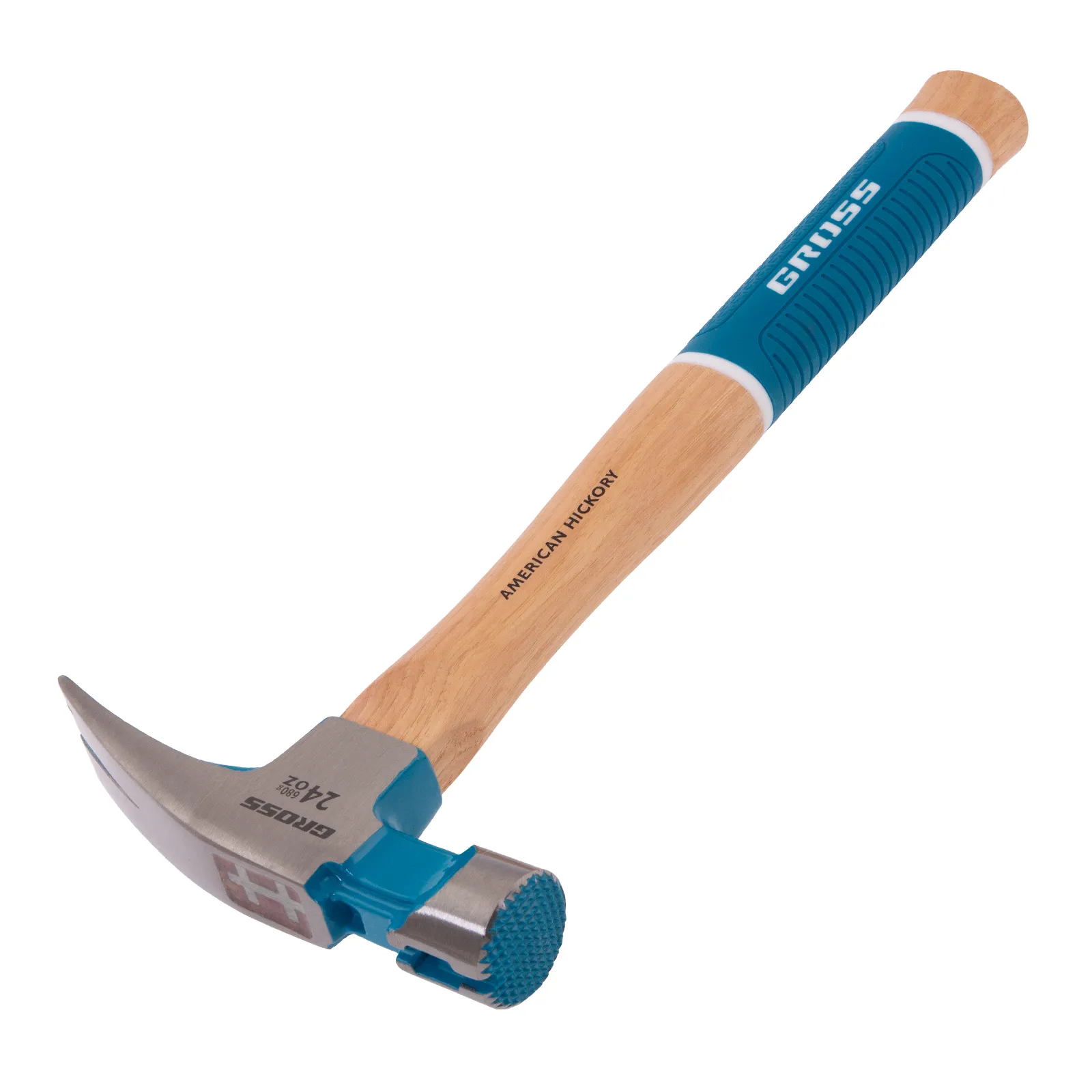 Молоток-гвоздодер, 680 г, угол 75, магнит, обрезиненная рукоятка AMERICAN HICKORY GROSS GROSS 10425
