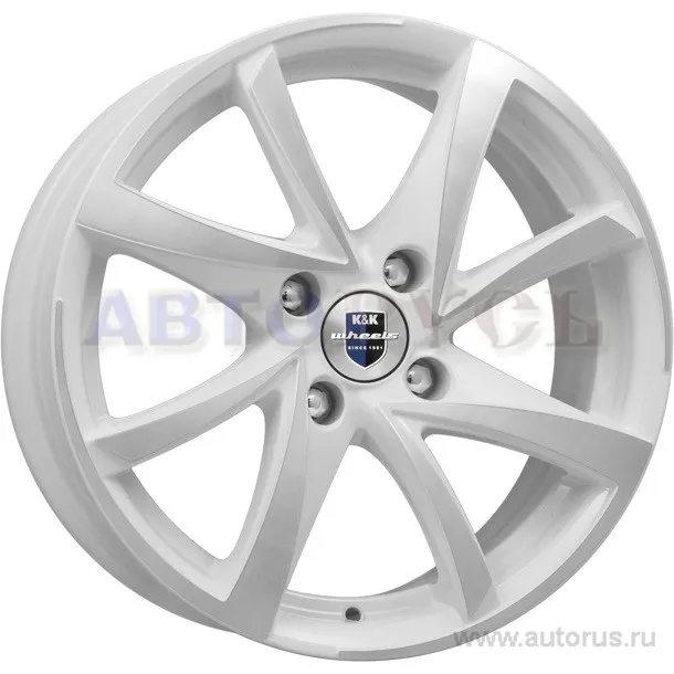Диск литой R16 6.5J 4x108/65.1 ET18 КИК Игуана алмаз вайт 12587