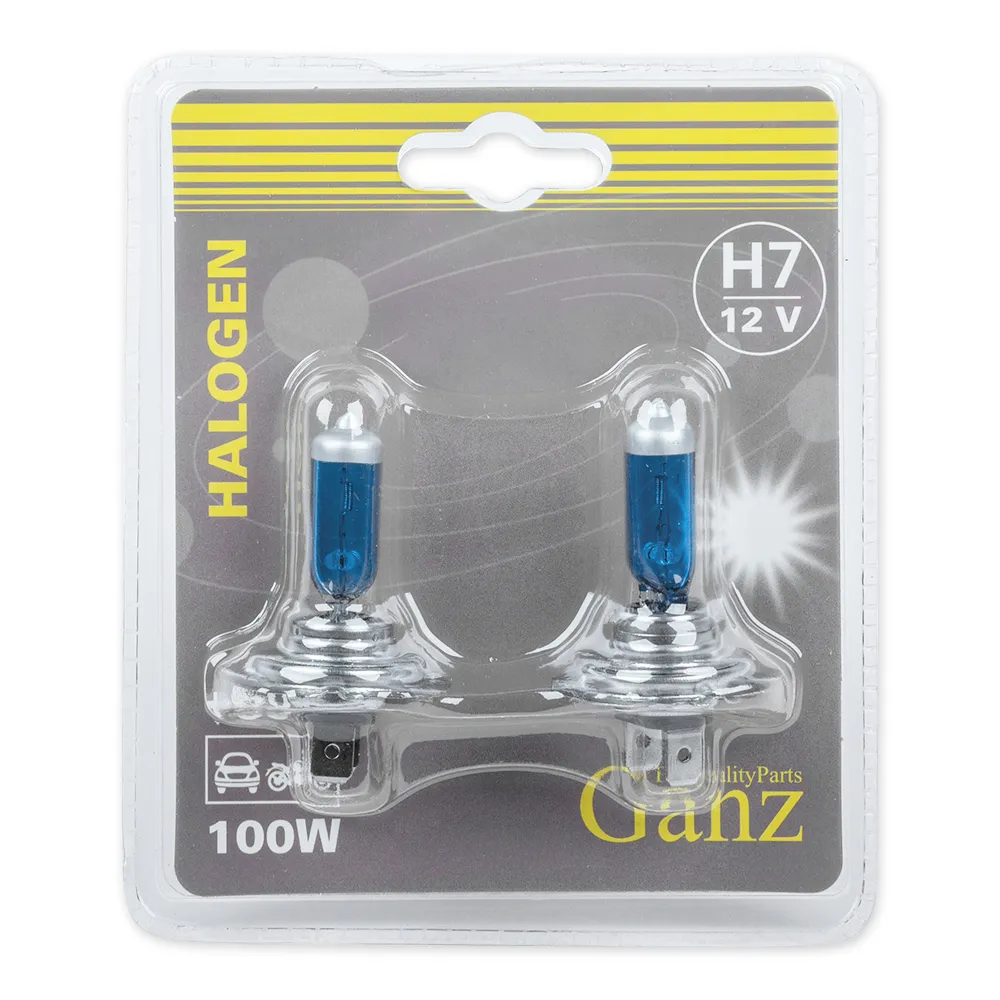 Лампа 12V H7 100W +50% PX26d 5000К GANZ 2 шт. блистер GIP06057