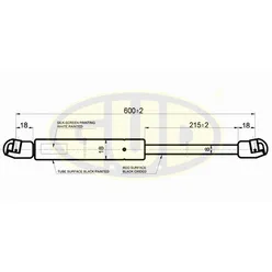 АМОРТИЗАТОР БАГАЖНИКА CIT XANTIA (X1) 07/93-01/98 600N L600/215MM G.U.D GGS020184