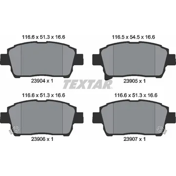 Колодки тормозные передние BYD FAW TIANJIN GEELY GREAT WALL LIFAN TOYOTA TOYO TEXTAR 2390401