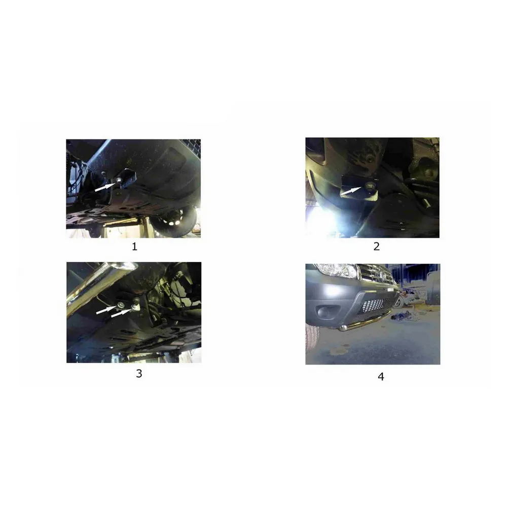 Защита переднего бампера d42 Rival для Renault Duster I 2011-2015, нерж. сталь, R.4701.005