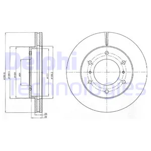 Диск тормозной 2шт в упаковке DELPHI BG4229