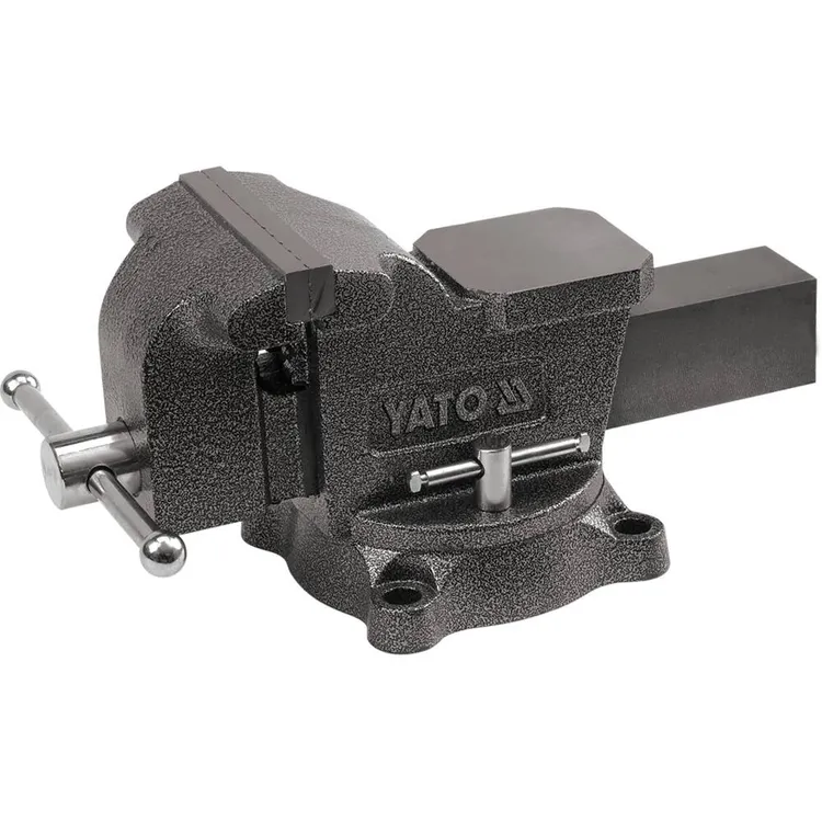 Тиски слесарные 21кг 200 мм поворотныес с наковальней YATO YT-6504