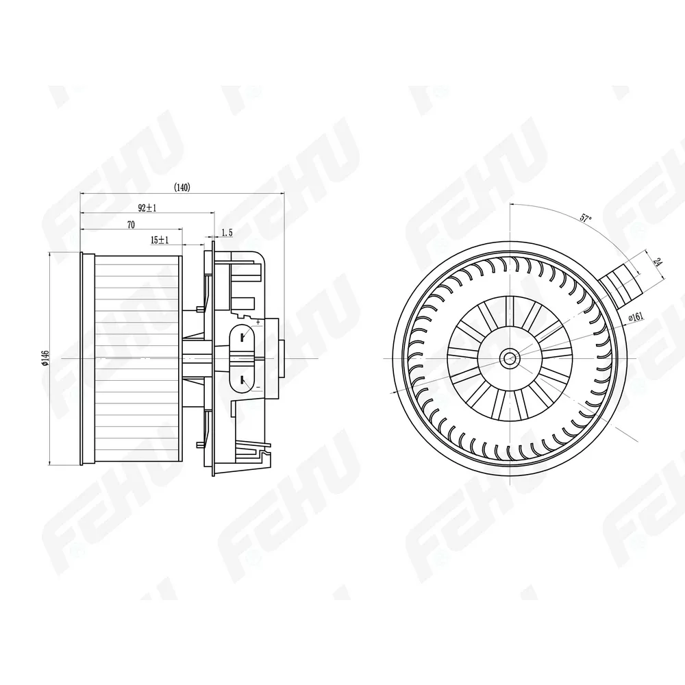 Электровентилятор отопителя Lada Largus (12-)/Renault Logan (04-) FEHU FFH1076