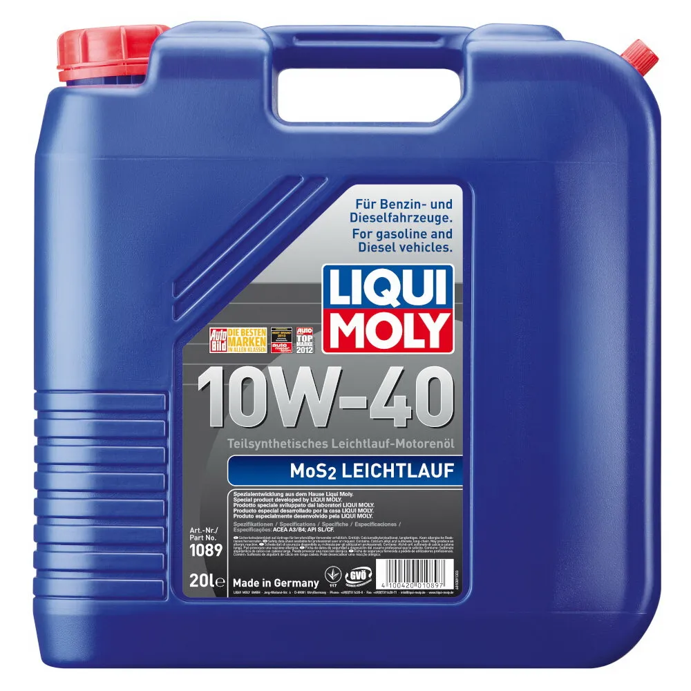 Масло моторное LIQUI MOLY MoS2 Leichtlauf 10W-40 20 л 1089