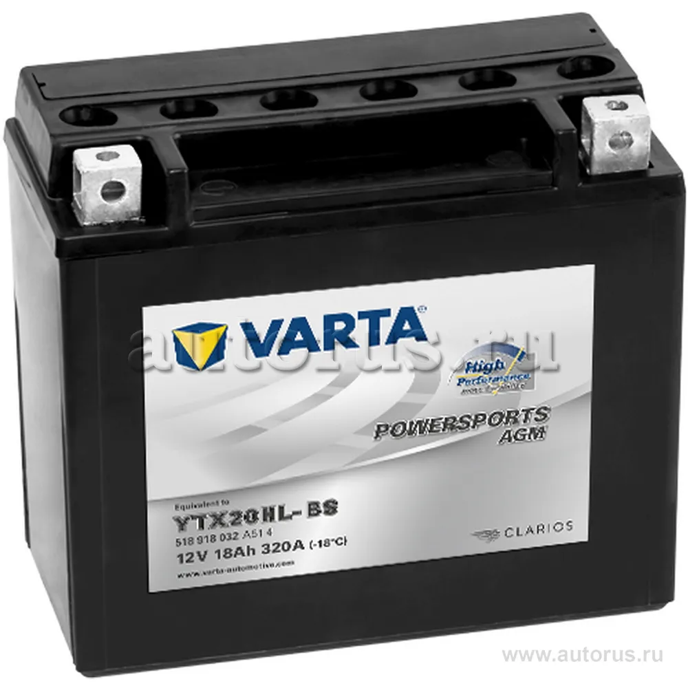 Аккумулятор VARTA Power Sports AGM 18 А/ч обратная R+ 175x87x154 EN320 А
