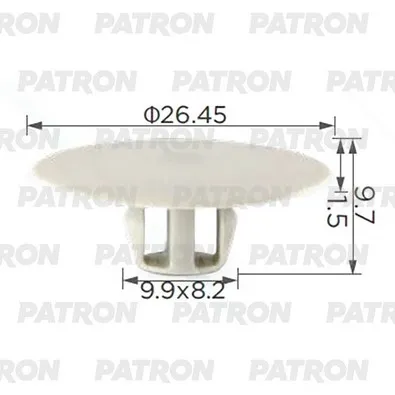 Клипса пластмассовая Mitsubishi, Chrysler, Dodge, Jeep, Volvo, Fiat, Ci PATRON P37-3561