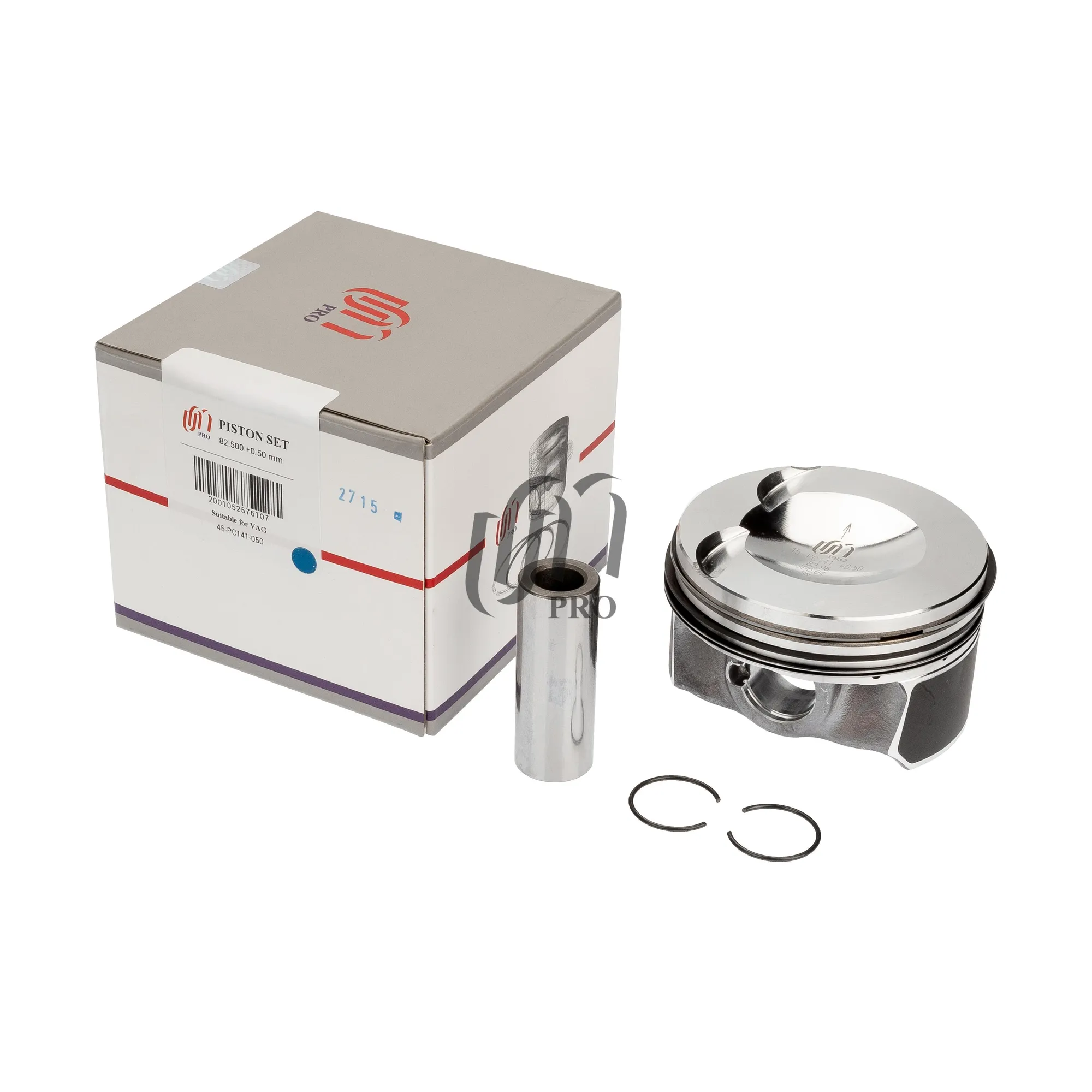 Поршнекомплект с кольцами VAG 2,0 TFSI 16V CADA CCTA D82.5 0.50 палец 21мм (40 247 620) UM UNITED MOTORS 45PC141050