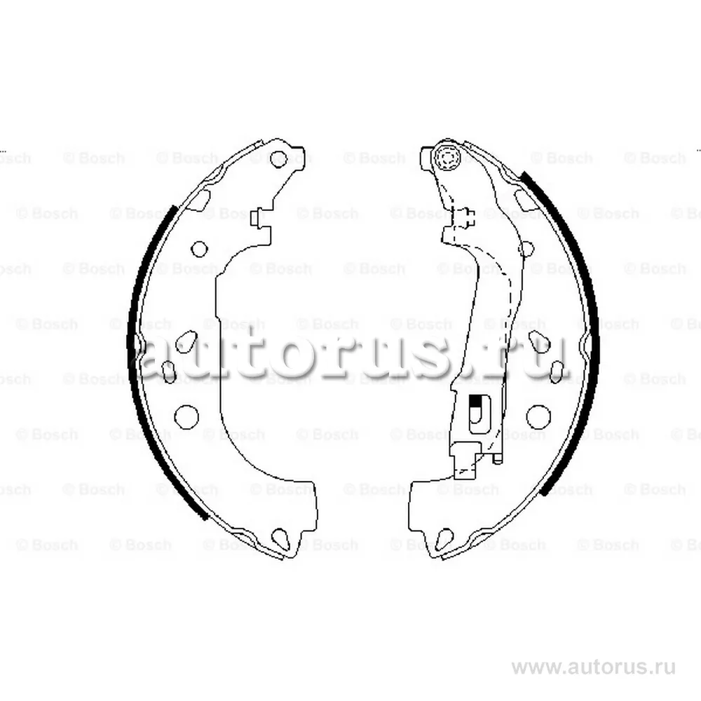 Колодки барабанные FIAT DOBLO 05> (Заменен на 0 986 487 885) BOSCH 0986487717
