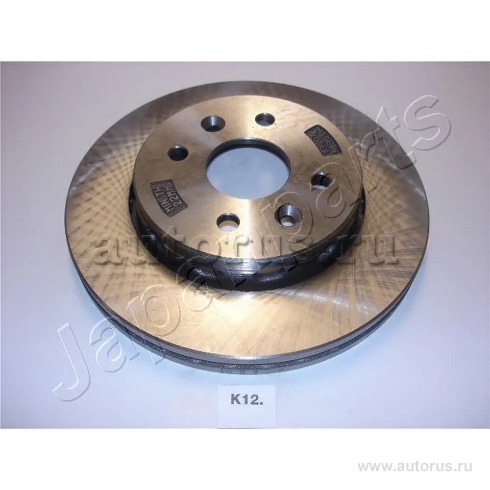 Диск тормозной передний KIA SPECTRA/SHUMA/SEPHIA II 1.6L 01-04 /VENT.D=257 JAPANPARTS DI-K12