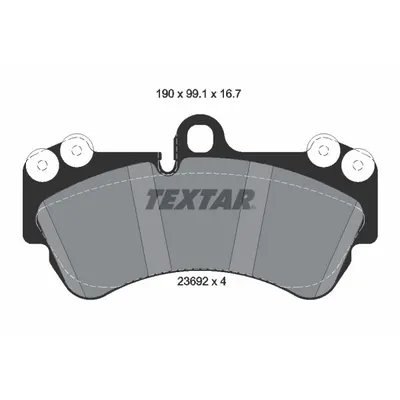 Колодки передние Epad PORSCHE Cayenne/VW Touareg 190x99.4 TEXTAR 2369281