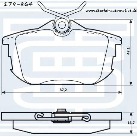 Колодки тормозные зад. MITSUBISHI CARISMA (DA) / COLT VI / VOLVO S40 I STARKE 179-864
