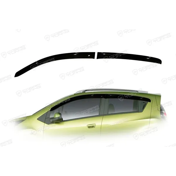 Дефлектора на окна Chevrolet Spark III 2009EuroStandardдеф.окон Cobra Tuning CE31509