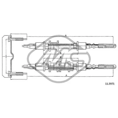Трос ручника OPL VECTRA 4X4-CALIBRA ALL CH.1092929… Metalcaucho 82497