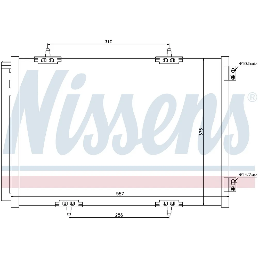 Радиатор кондиционера CITROEN DS3/PEUGEOT 208/2008 NISSENS 940055