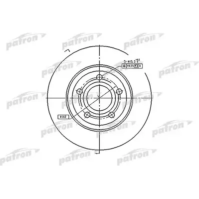 Диск тормозной передний AUDI: A4 95-00, A4 AVANT 95-01 PATRON PBD2730