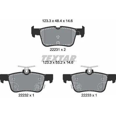 Колодки задние TEXTAR 2223103