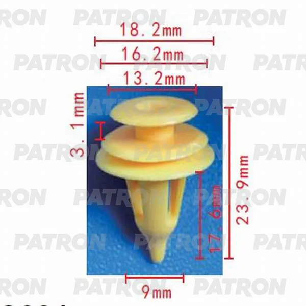 Клипса пластмассовая Chevrolet, Daewoo, GM, Lexus, Suzuki, Toyota приме PATRON P37-0142