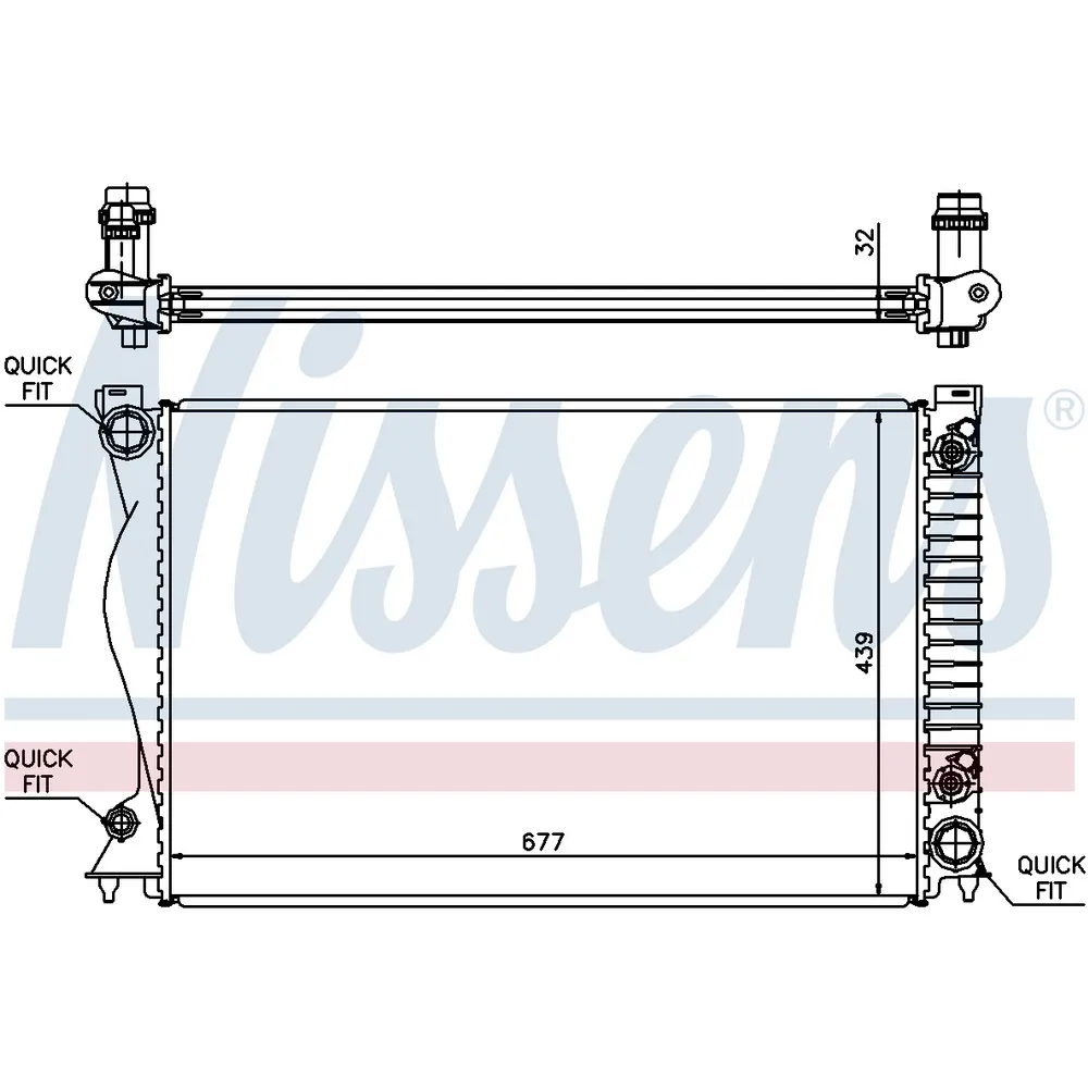 Радиатор основной NISSENS 60236A