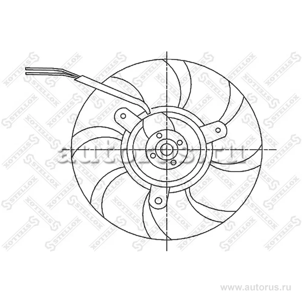 Вентилятор охлаждения Audi 80, 100, A6 1.6-2.8 (с 1990) STELLOX 2999243_SX