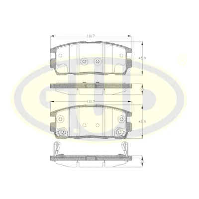 КОЛОДКИ ЗАД CHV CAPTIVA/OPL ANTARA 2.4-3.2/2.0D/CDTI 06- ECO-LINE G.U.D GBP880169