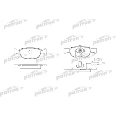 Колодки тормозные дисковые передн FIAT: PUNTO 94-99, PUNTO 99-, PUNTO кабрио PATRON PBP1160