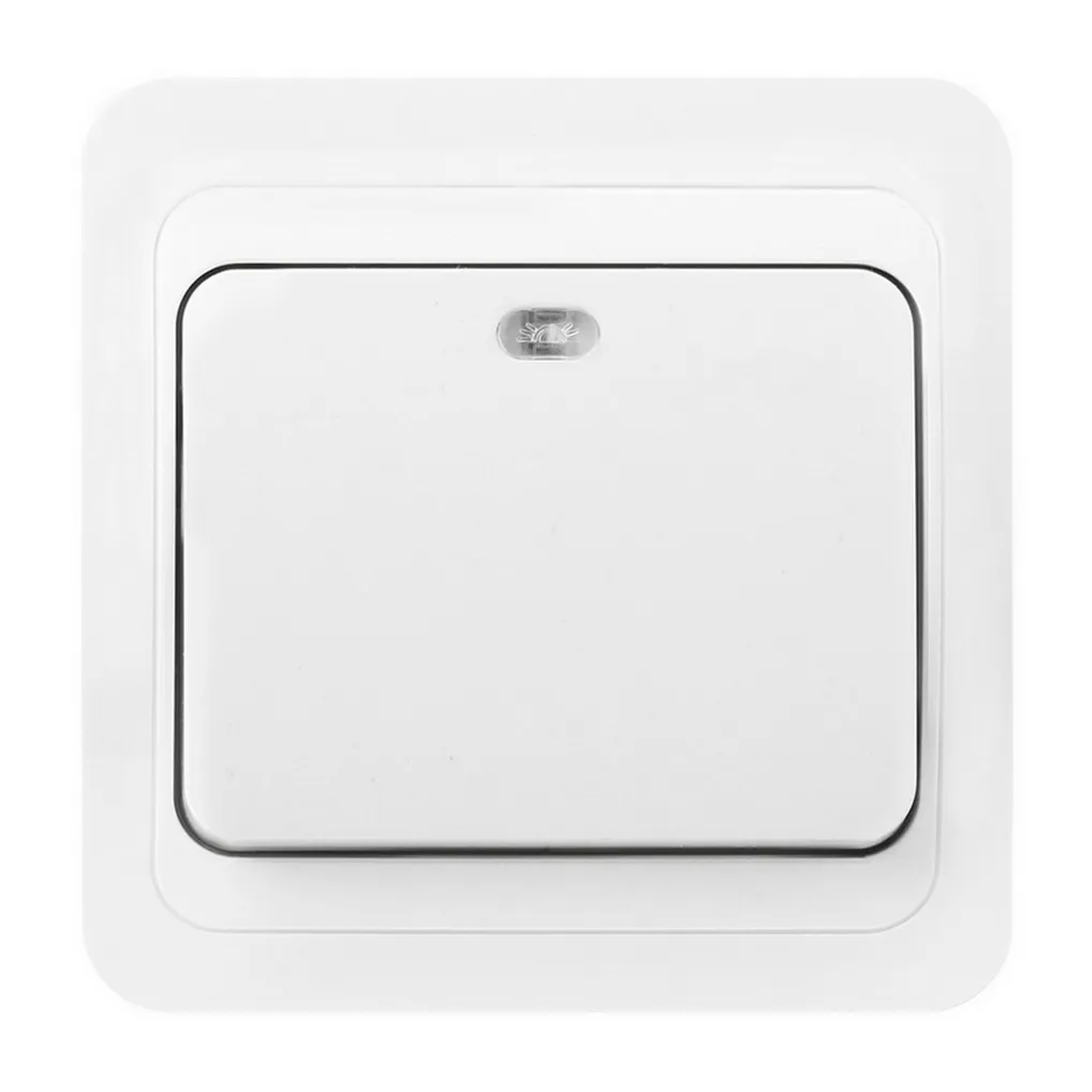 Выключатель 1-клавишный с индикатором 10а белый, керамика марс SMARTBUY SBE-02W-10-SW1-1-C