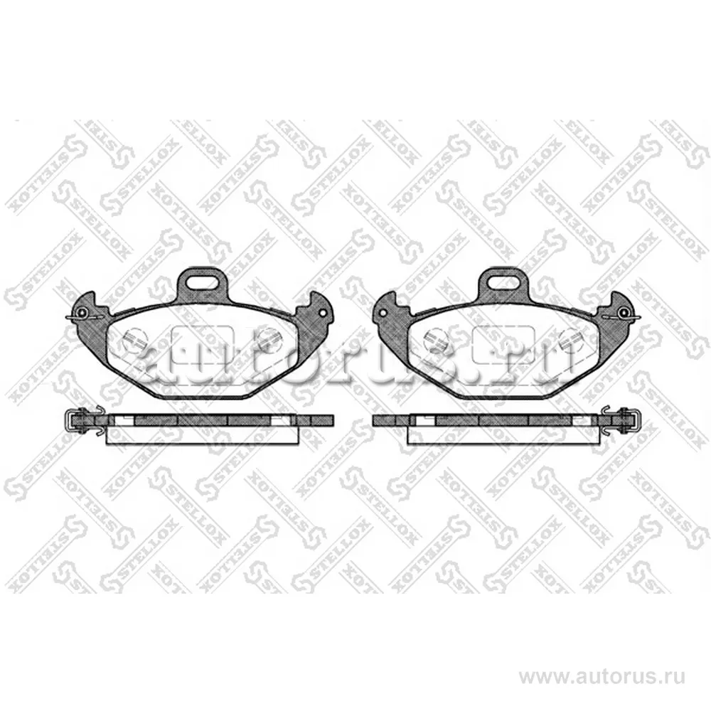 Колодки дисковые задние с антискр. пл. Renault Laguna 2.0i/3.0i/2. STELLOX 697 000B-SX