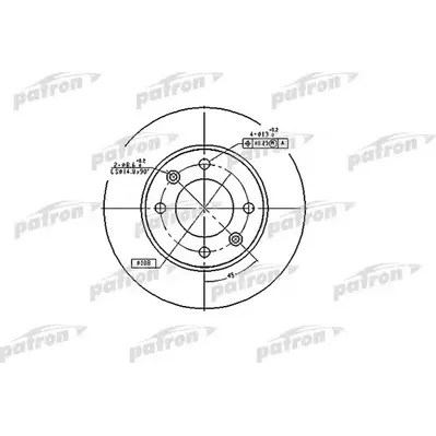 Диск тормозной задний CITROEN: BERLINGO 02-, BERLINGO фургон 00-, C PATRON PBD4185