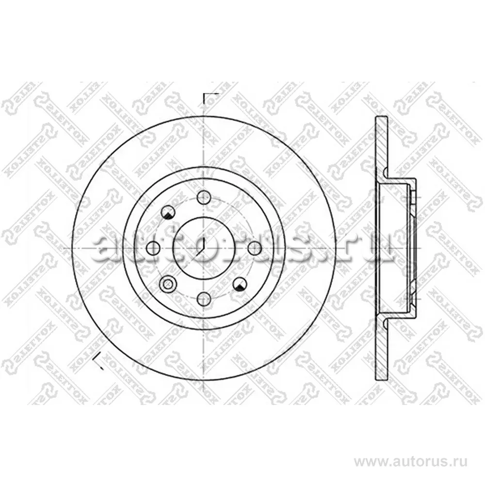 Диск тормозной передний VOLVO 440/460/480 1.6-2.0/1.9TD 86> STELLOX 60204823_SX