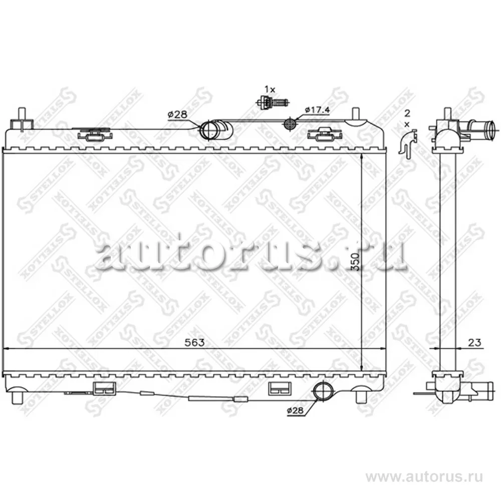 Радиатор системы охлаждения Ford Fiesta VI 1.2-1.6 08> STELLOX 10-26754-SX